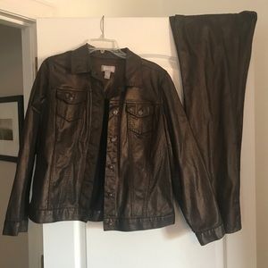 Chicos bronze jacket & pants